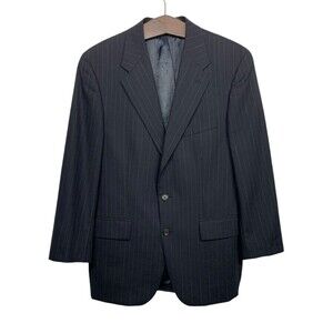 Chaps Ralph Lauren Men's size 41 Black Pinstripe Wool Sports Coat Jacket